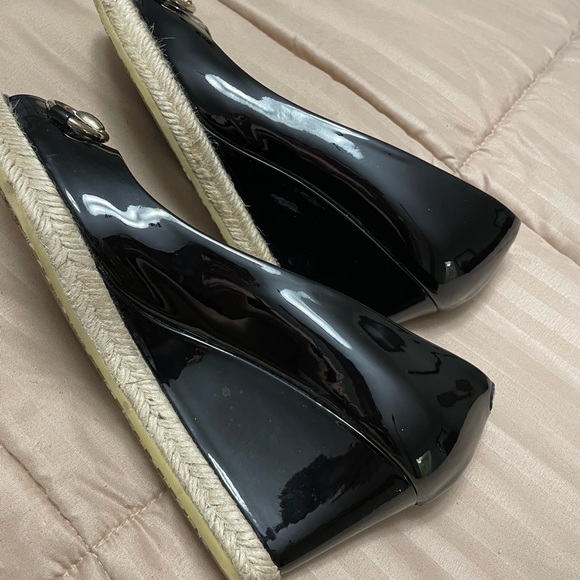 Authentic Gucci Wedge Peep Toe Heels - Picture 3 of 9